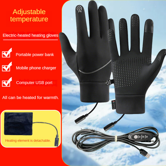 USB Warm gloves for winter, with extra fleece lining