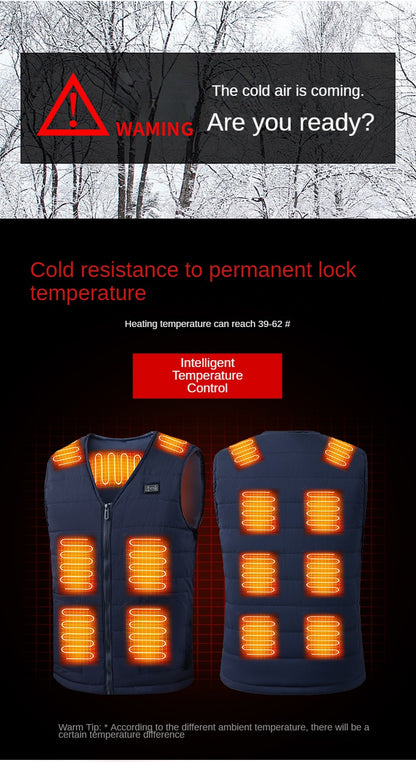 Heated Thermal Vest with USB Charging Port