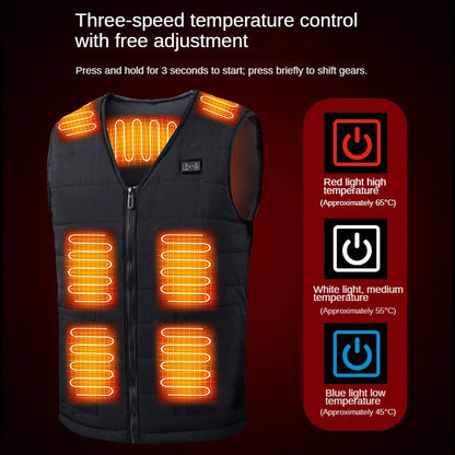 Heated Thermal Vest with USB Charging Port