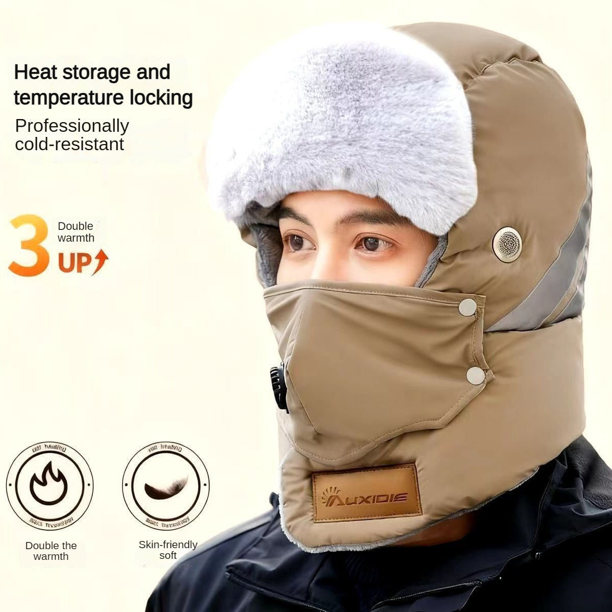 Winter Outdoor Windproof Hat with Ear, Neck & Eye Protection