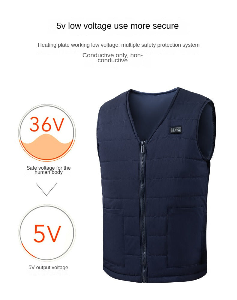 Heated Thermal Vest with USB Charging Port