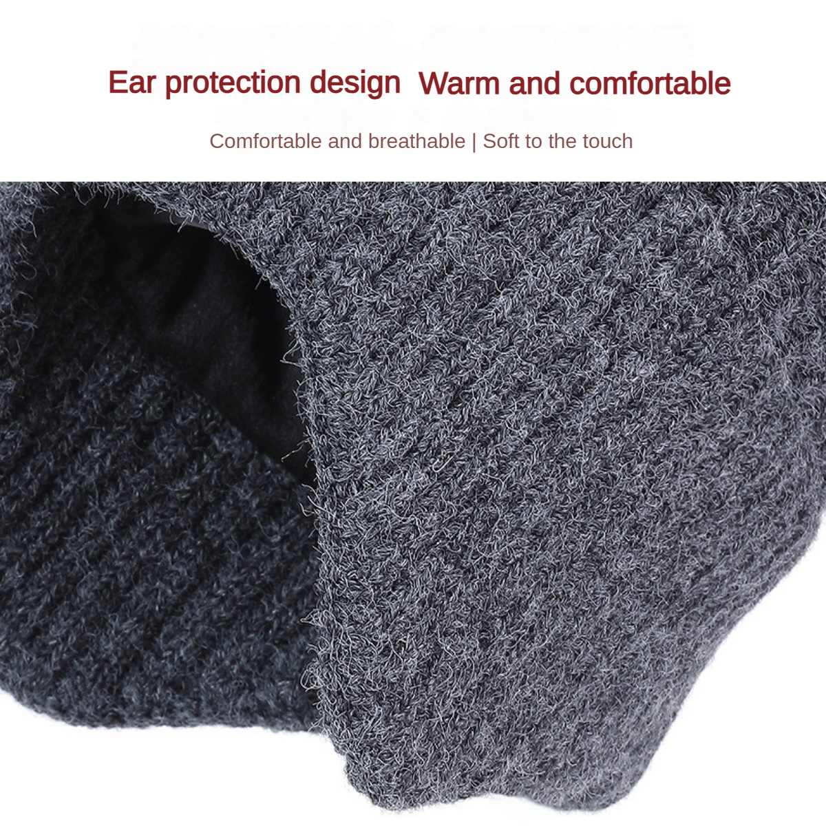 Winter warm knitted cotton hat