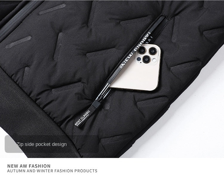 Men's Winter Fleece-Lined Hooded Jacket — Relaxed Fit