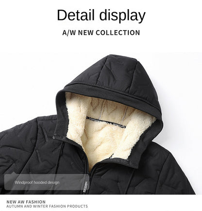 Men's Winter Fleece-Lined Hooded Jacket — Relaxed Fit