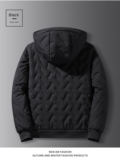 Men's Winter Fleece-Lined Hooded Jacket — Relaxed Fit