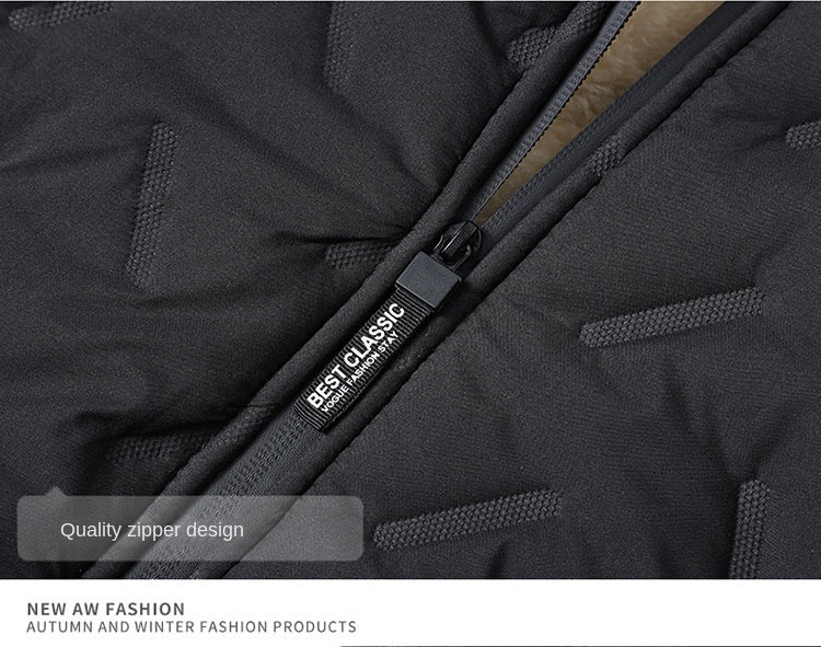 Men's Winter Fleece-Lined Hooded Jacket — Relaxed Fit