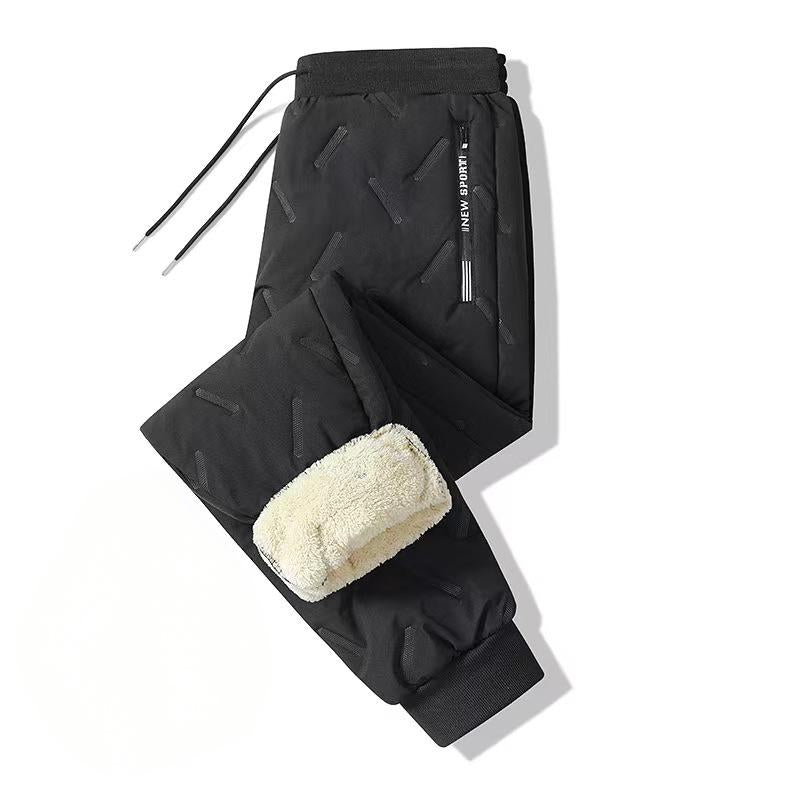 Cotton blend athletic casual pants