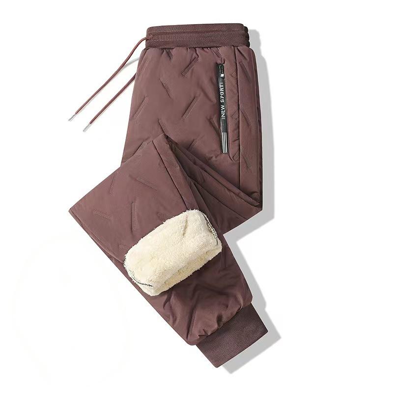 Cotton blend athletic casual pants
