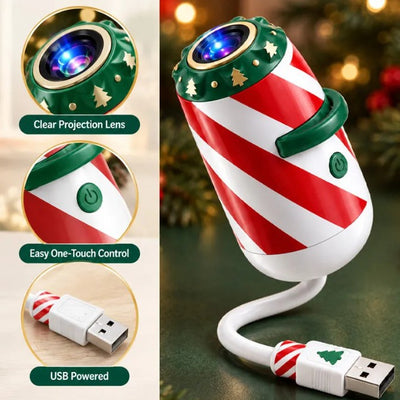 Christmas Projection Light – Up to 24 Festive Patterns, USB Powered