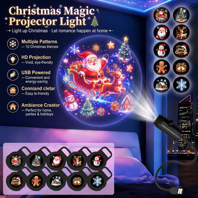 2026 Upgraded HD Christmas Projector Light