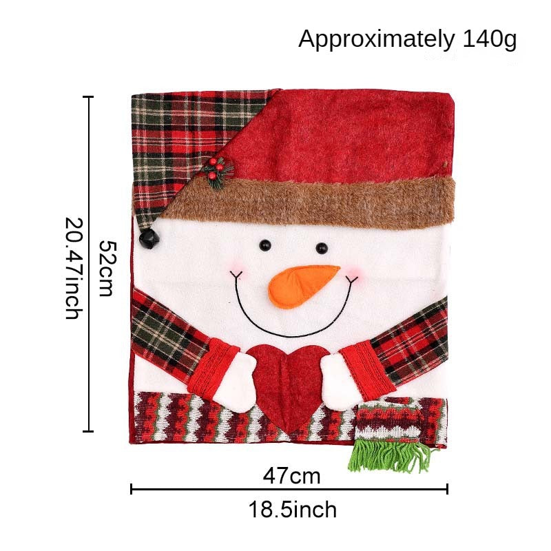 Christmas Chair Covers with Santa Hat – Soft Plush Holiday Chair Decorations
