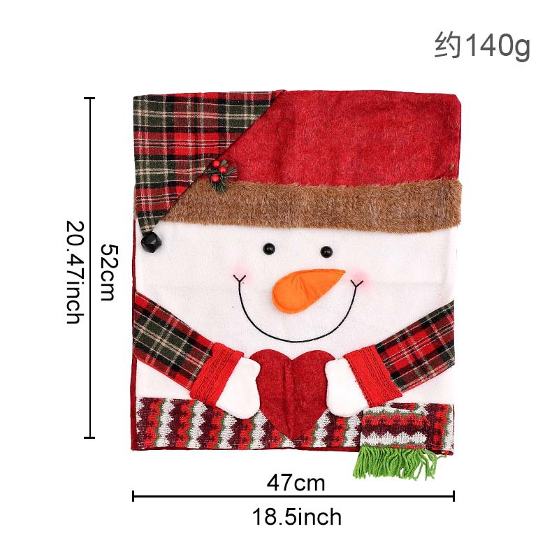 Christmas Chair Covers with Santa Hat – Soft Plush Holiday Chair Decorations