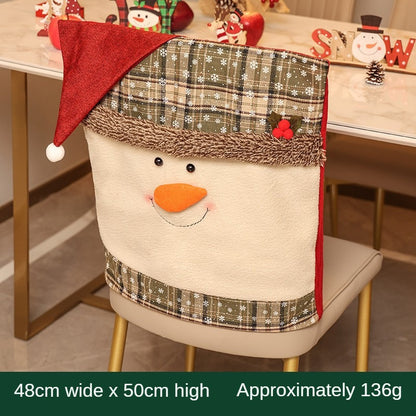 Christmas Chair Covers with Santa Hat – Soft Plush Holiday Chair Decorations