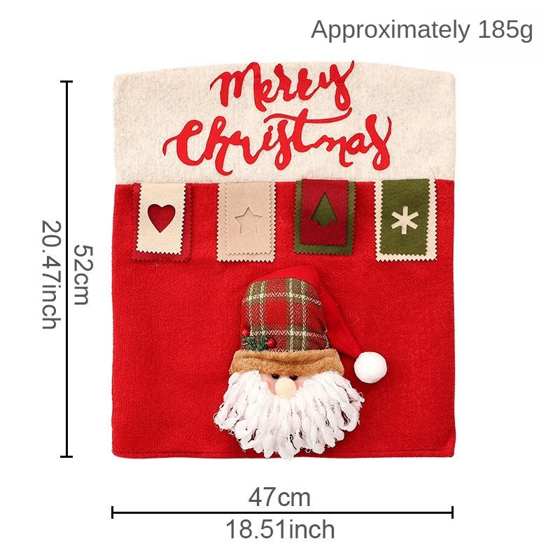 Christmas Chair Covers with Santa Hat – Soft Plush Holiday Chair Decorations