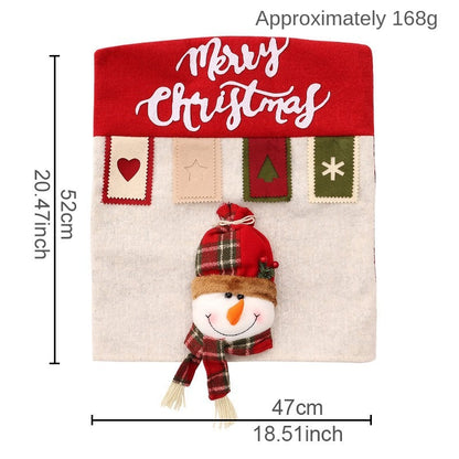 Christmas Chair Covers with Santa Hat – Soft Plush Holiday Chair Decorations
