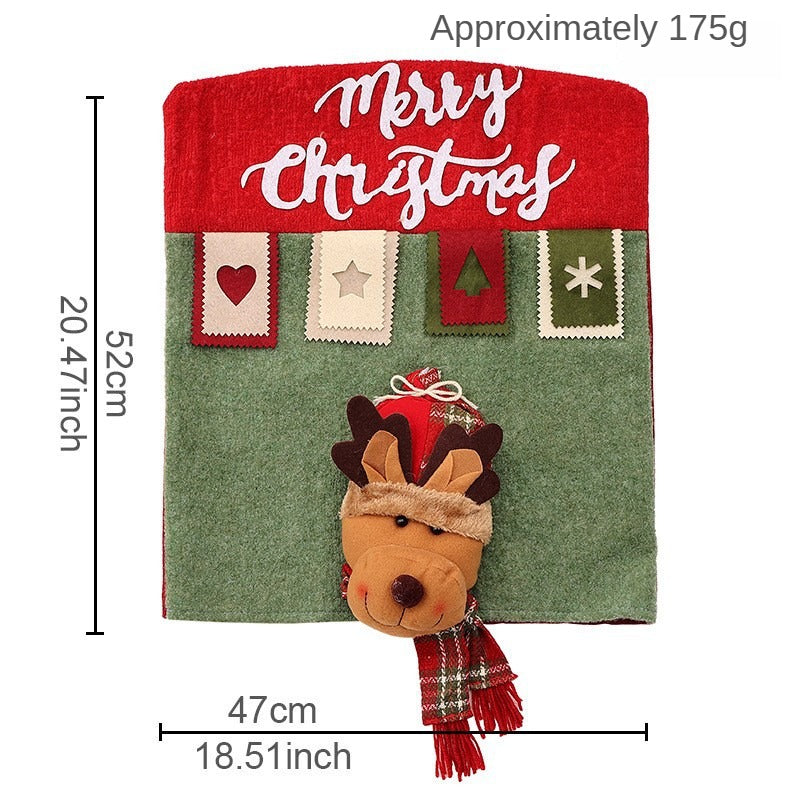 Christmas Chair Covers with Santa Hat – Soft Plush Holiday Chair Decorations