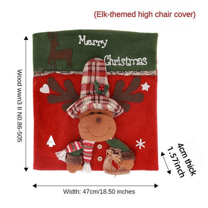 Christmas Chair Covers with Santa Hat – Soft Plush Holiday Chair Decorations