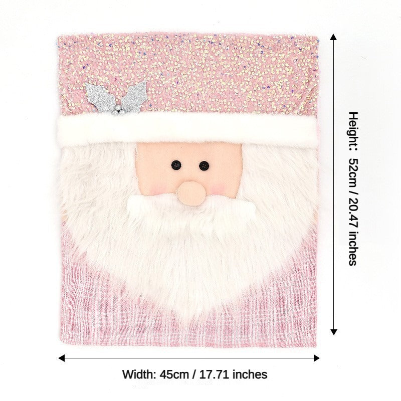 Christmas Chair Covers with Santa Hat – Soft Plush Holiday Chair Decorations