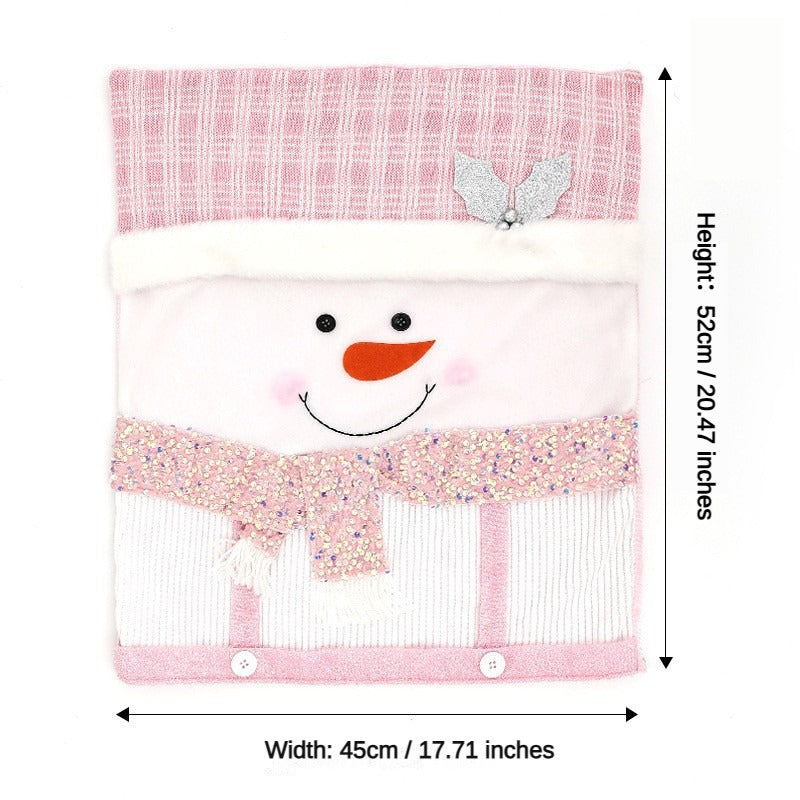 Christmas Chair Covers with Santa Hat – Soft Plush Holiday Chair Decorations