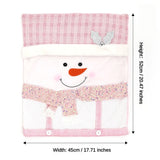 Pink chair cover snowman
