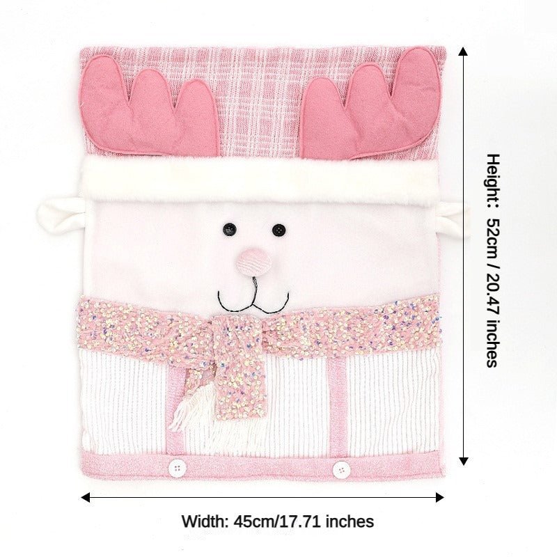 Christmas Chair Covers with Santa Hat – Soft Plush Holiday Chair Decorations