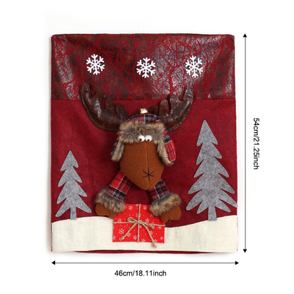 Christmas Chair Covers with Santa Hat – Soft Plush Holiday Chair Decorations