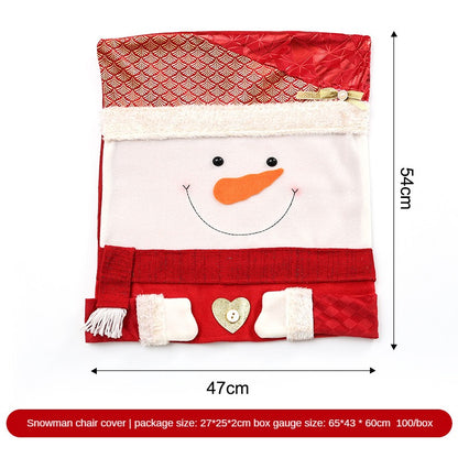 Christmas Chair Covers with Santa Hat – Soft Plush Holiday Chair Decorations