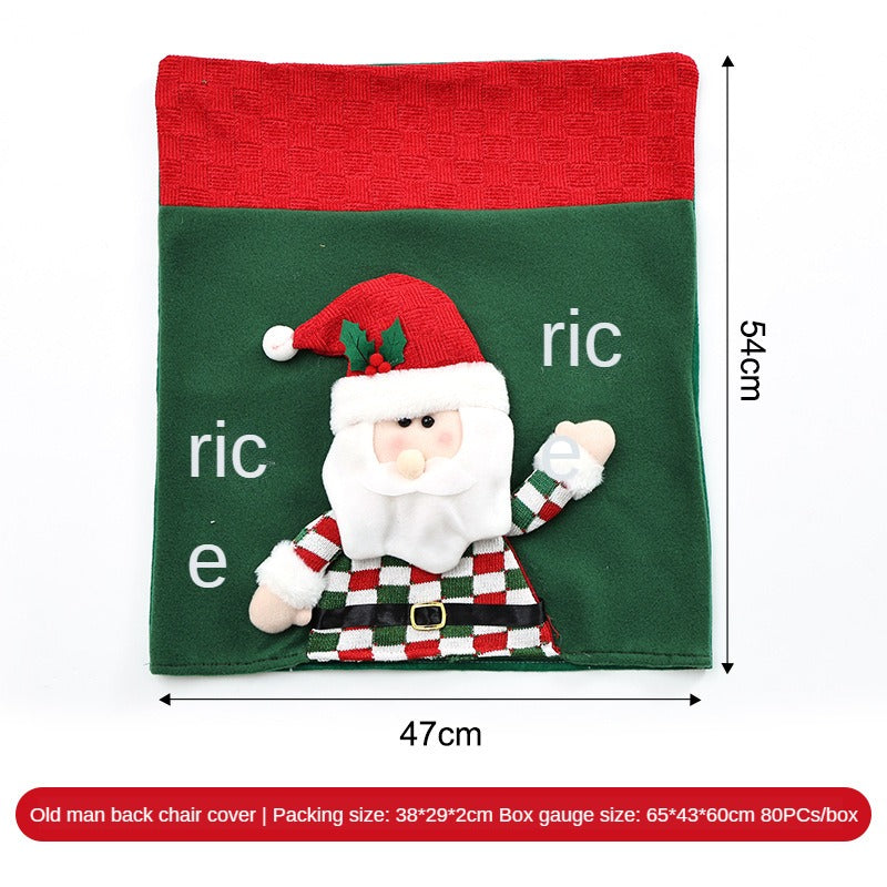 Christmas Chair Covers with Santa Hat – Soft Plush Holiday Chair Decorations
