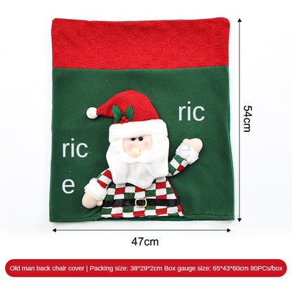 Christmas Chair Covers with Santa Hat – Soft Plush Holiday Chair Decorations