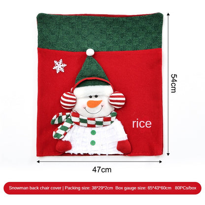 Christmas Chair Covers with Santa Hat – Soft Plush Holiday Chair Decorations