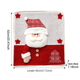 Red and white knitted chair covers-Old Man