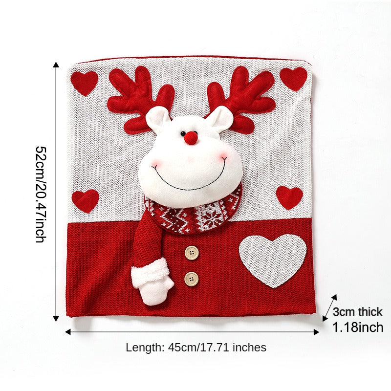 Christmas Chair Covers with Santa Hat – Soft Plush Holiday Chair Decorations